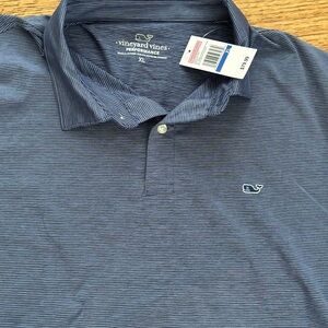 Vineyard Vines Blue Performance Polo Shirt- brand new